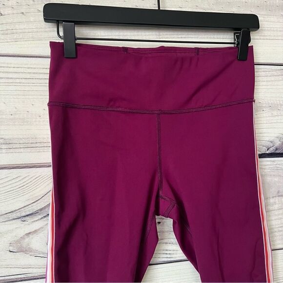 Athleta Purple Side Stripe Contender Capri Leggings - Picture 3 of 13